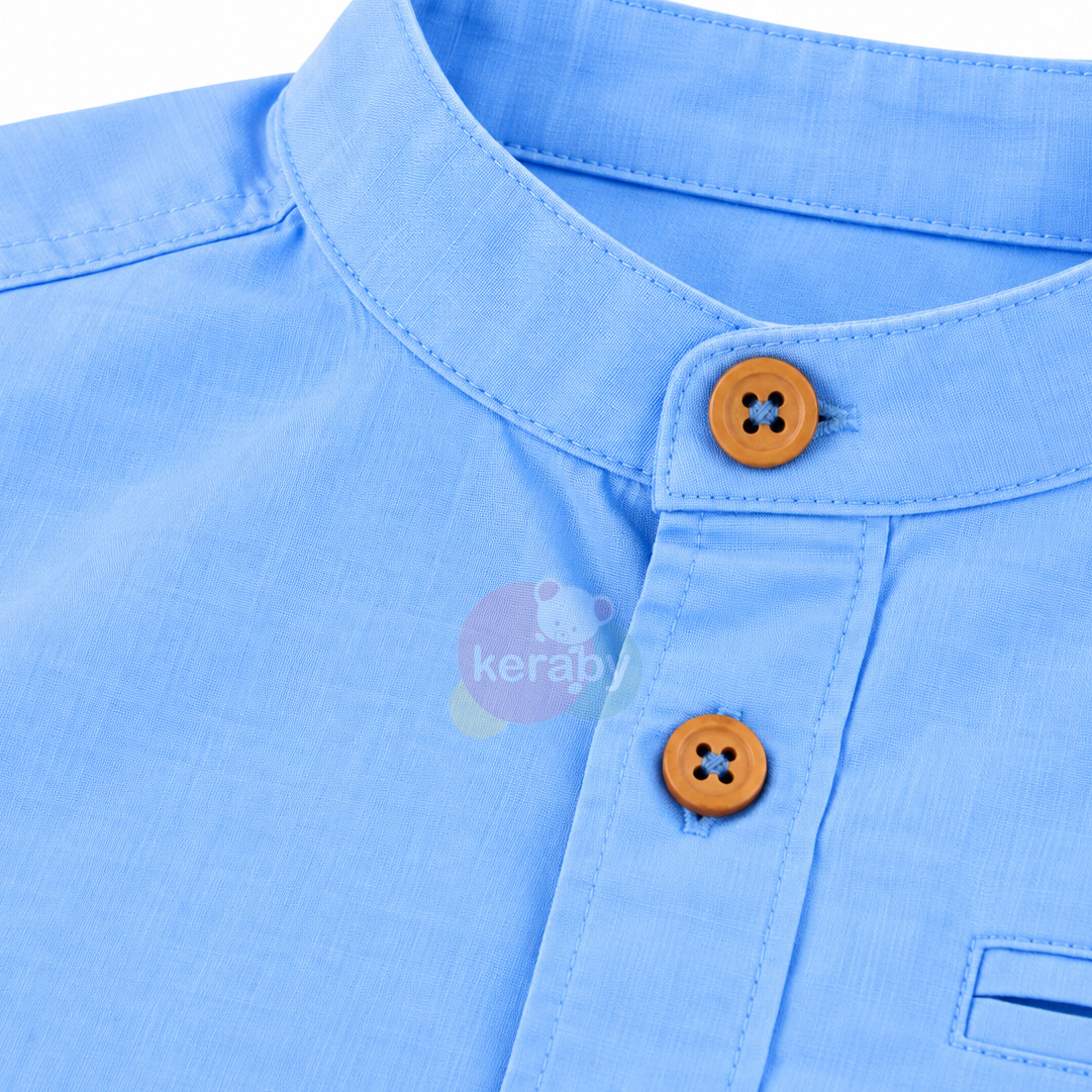CHEMISE ML BLEU CIEL-G5 — photo 2