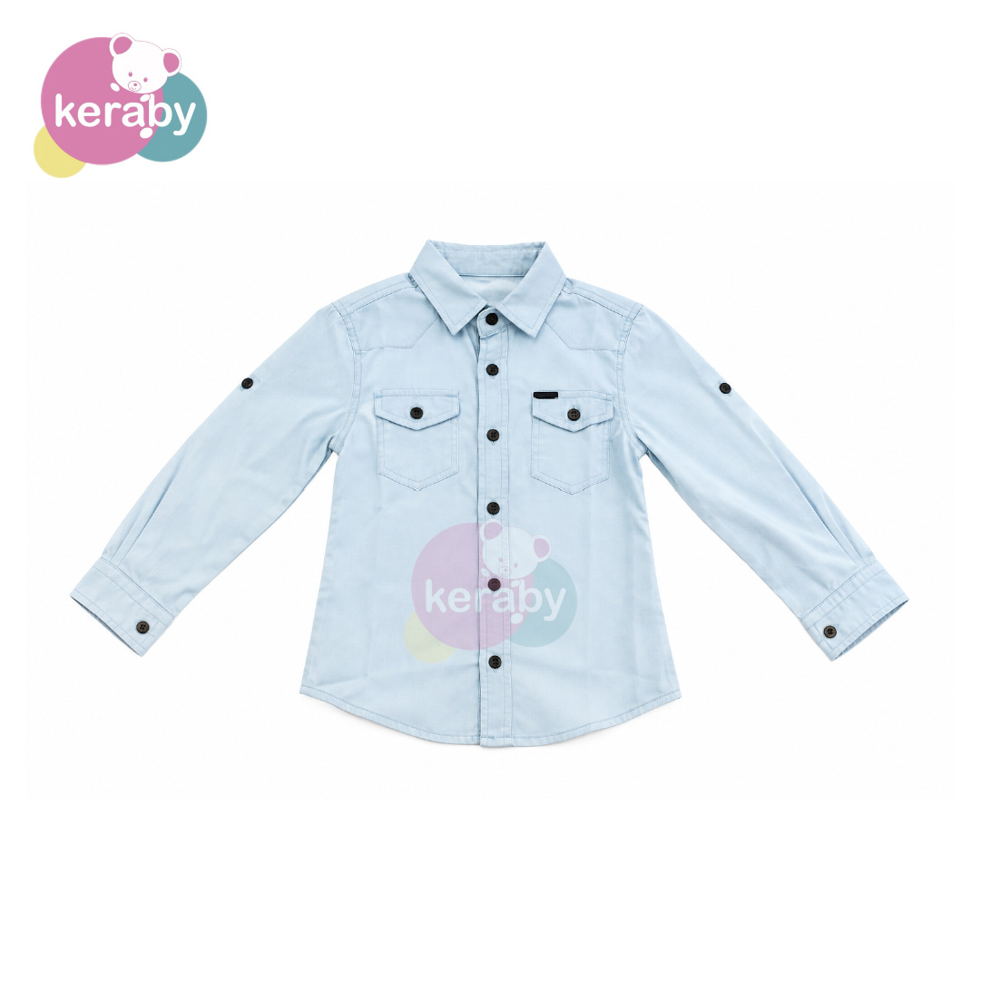 CHEMISE ML BLEU CIEL-G1