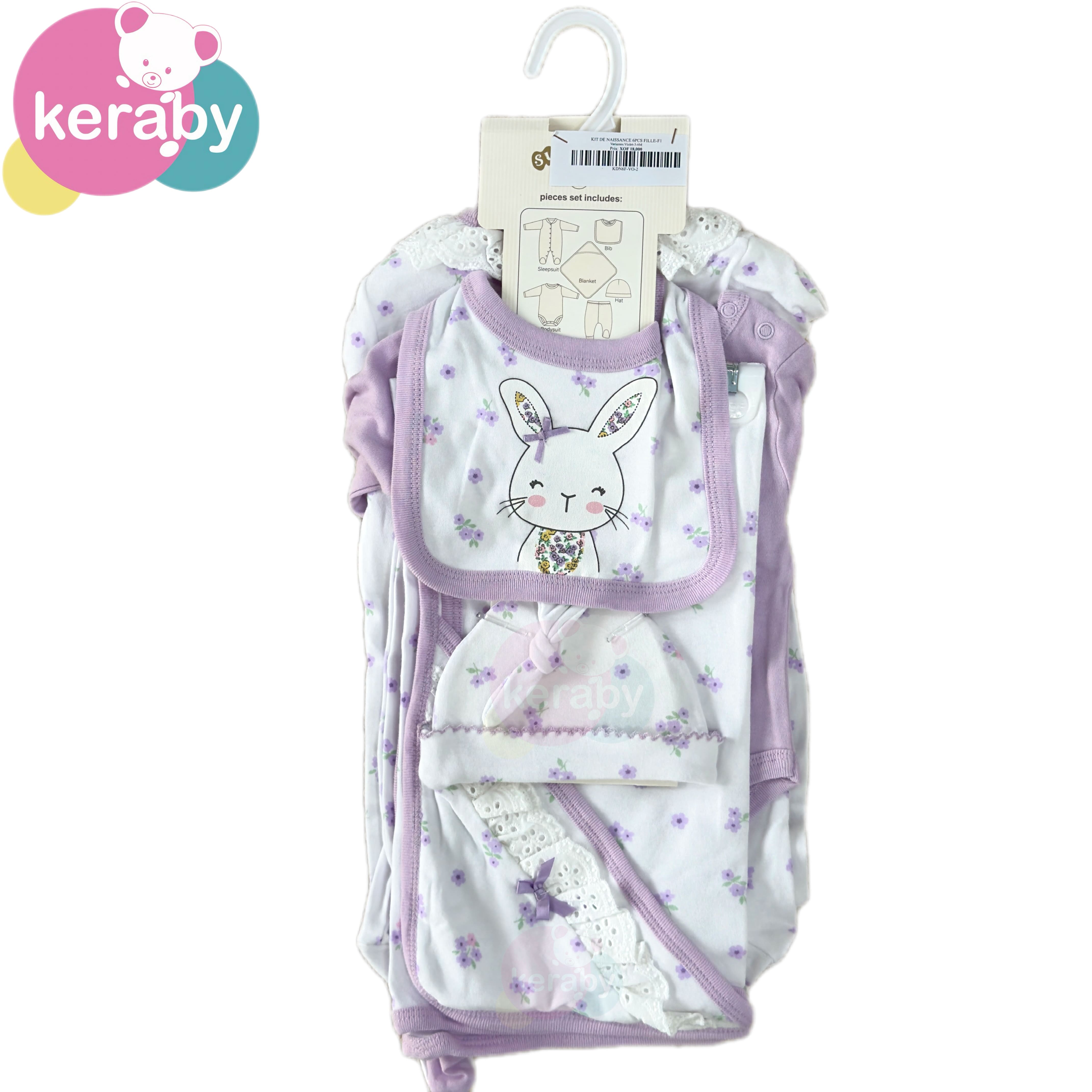 KIT DE NAISSANCE 6PCS FILLE-F1 — photo 2