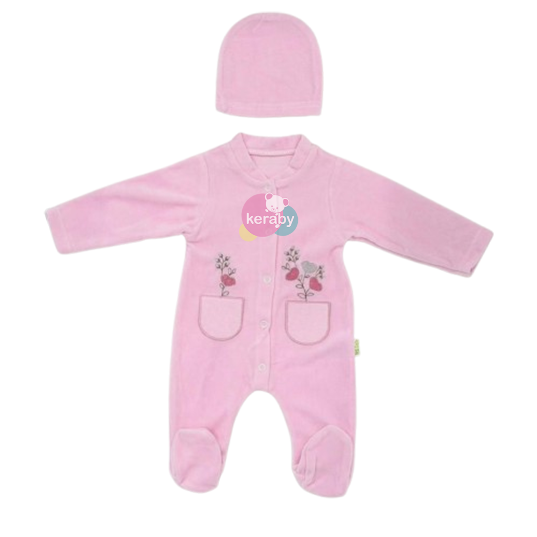 GRENOUILLERE VELOUR BBL+BONNET FILLE-F3